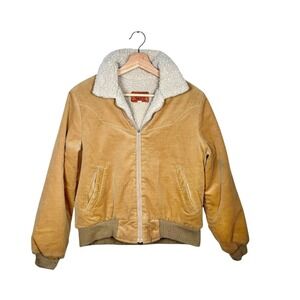 Vintage Levi's Corduroy Sherpa Lined Bomber Jacket Size M